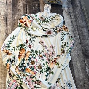 Floral Cowl Neck Top